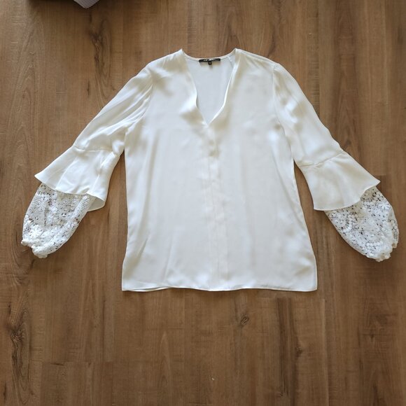 Kobi Halperin Silk Long Sleeve Lace Detail Blouse - Picture 4 of 8